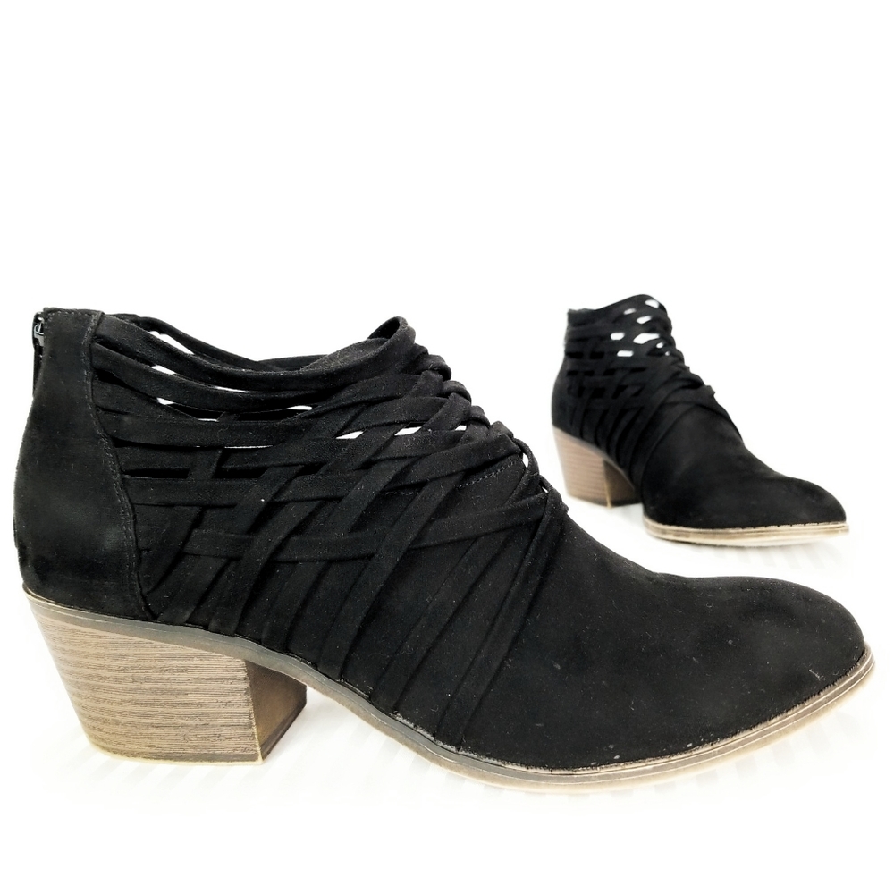Fergalicious Black Ankle Boots Size 9 1/2M